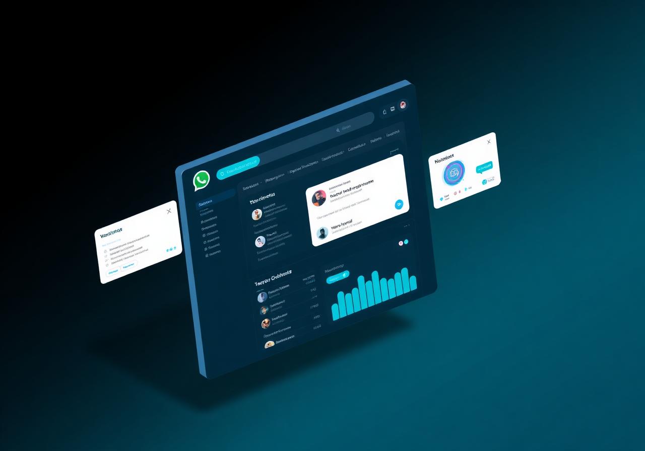 Painel do CRM de WhatsApp da Vox-Connect com kanban, conversas e métricas